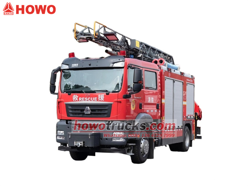 Howo arial ladder fire rescue truck