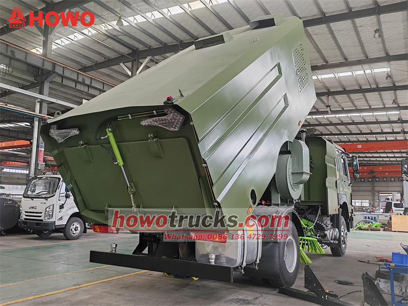 HOWO 12CBM street road sweeping truck