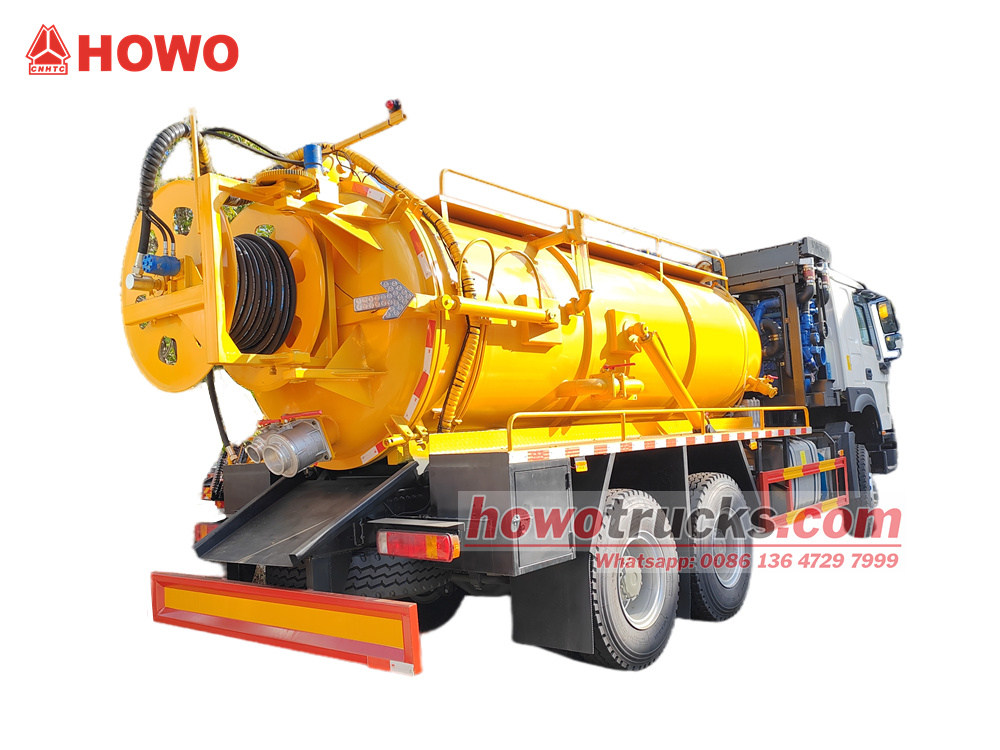 HOWO 12CBM sewer jetting and vacuum truck