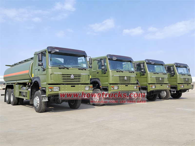 HOWO 6×6 fuel bowser trucks