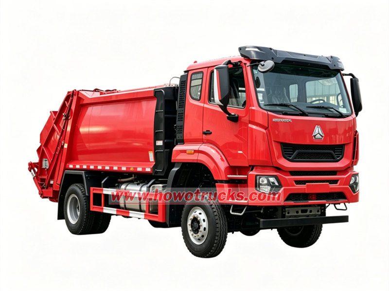 HOWO 12cbm rear loader truck